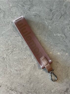 lululemon athletica Rose Pink Logo Wrist Key Strap